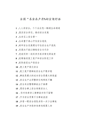 2024全国“安全生产月”活动宣传标语.docx