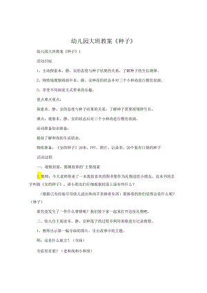 幼儿园大班教案《种子》.docx
