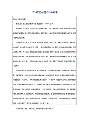2024年励志的作文800字.docx