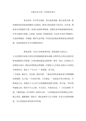 共建生态文明共创绿水青山.docx