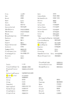 3dmax9中英文对照表.docx