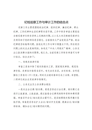 纪检巡察工作与审计工作的结合点&宣传部长在优化营商环境专项巡视巡察整改专题民主生活会发言提纲.docx