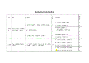 医疗机构急救物品检查表单.docx