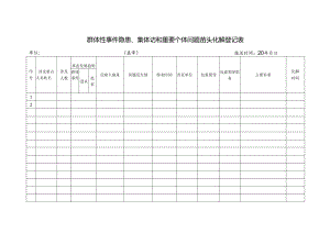 表3群体性事件隐患、集体访和重要个体问题苗头化解登记表.docx
