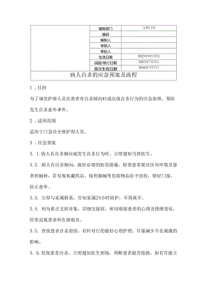 病人自杀的应急预案及流程.docx