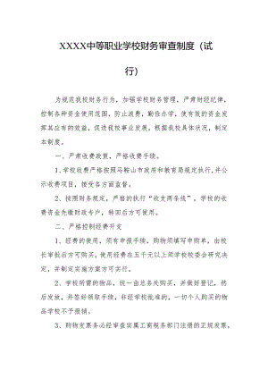 中等职业学校财务审查制度（试行）.docx