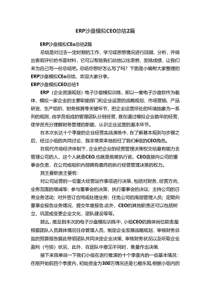 ERP沙盘模拟CEO总结2篇.docx