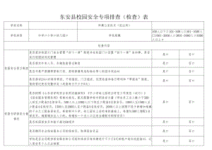 东安县校园安全专项排查(检查)表.docx