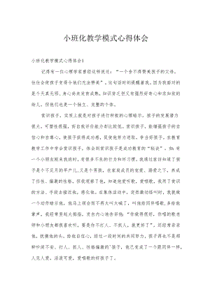 小班化教学模式心得体会.docx