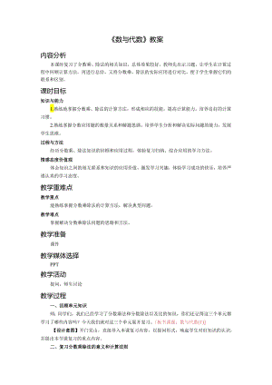 《数与代数》教案.docx