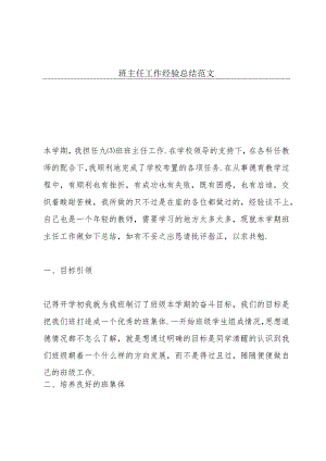 班主任工作经验总结范文.docx