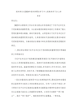 组织部长在2024年组织部理论学习中心组集体学习会上的发言.docx