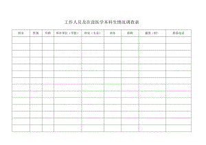 医疗机构工作人员调查表.docx