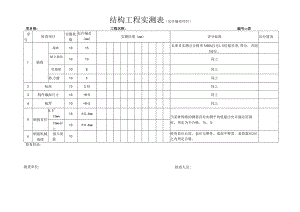 结构工程实测表（允许偏差项目）.docx