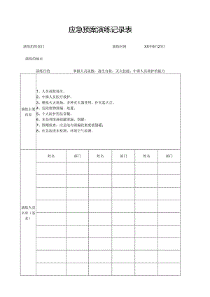 应急预案演练记录表.docx