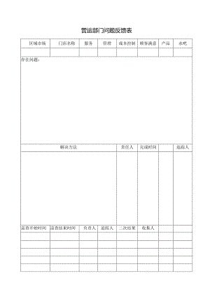 营运部门问题反馈表.docx