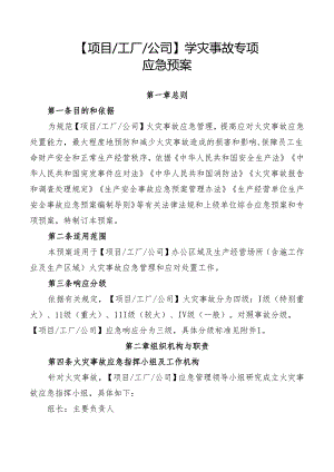 火灾事故专项应急预案.docx