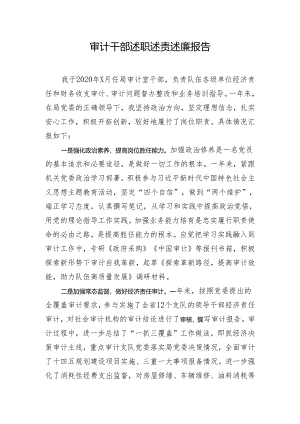 审计干部述职述责述廉报告.docx