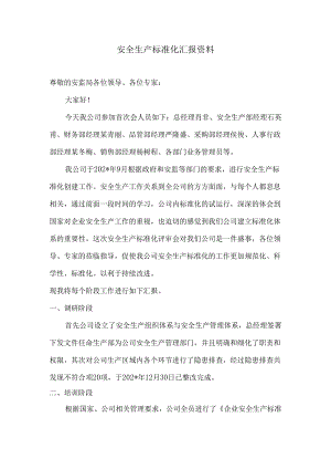安全生产标准化汇报资料.docx