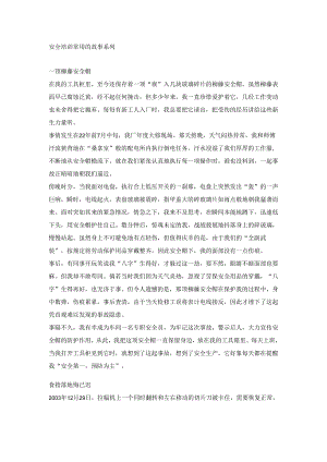 安全培训常用的故事整理.docx