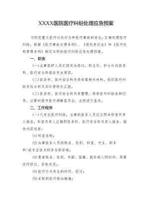 医院医疗纠纷处理应急预案.docx