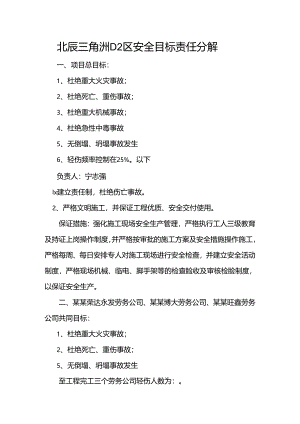 安全责任目标分解.docx