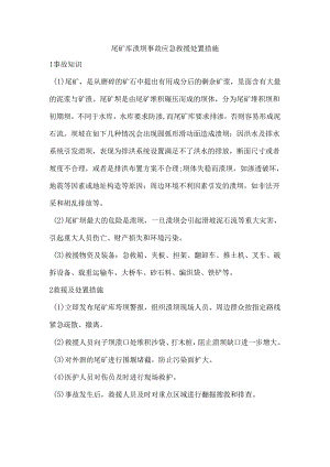 尾矿库溃坝事故应急救援处置措施.docx