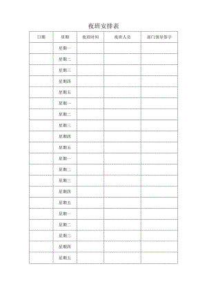 夜班安排表（标准样本）.docx
