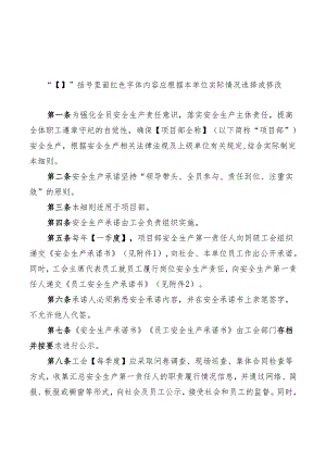 项目部安全生产承诺管理实施细则.docx