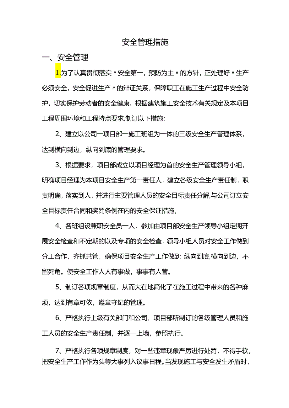 安全管理措施.docx_第1页
