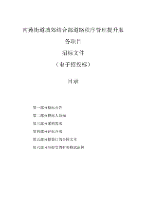 城郊结合部道路秩序管理提升服务项目招标文件.docx