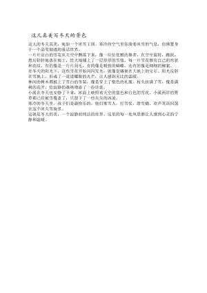 这儿真美写冬天的景色.docx