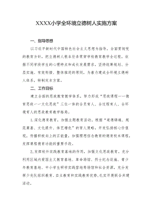 小学全环境立德树人实施方案.docx