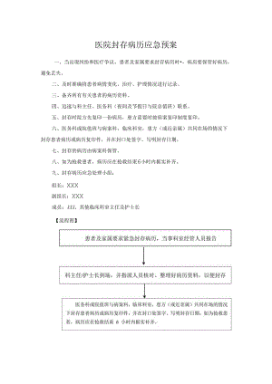 医院封存病历应急预案.docx