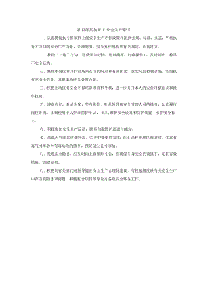 项目部其他员工安全生产职责.docx