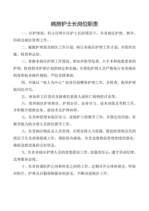 病房护士长岗位职责.docx