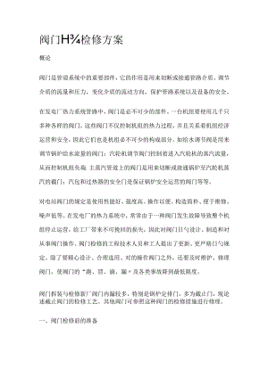 阀门检修实施方案.docx