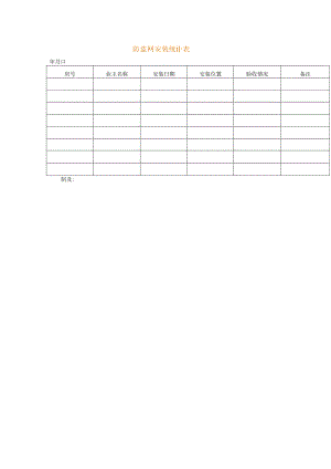 防盗网安装统计表模板.docx
