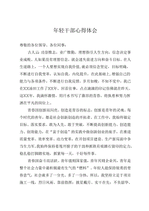 年轻干部个人心得体会.docx