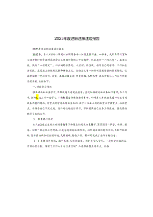 2023年度述职述廉述险报告.docx