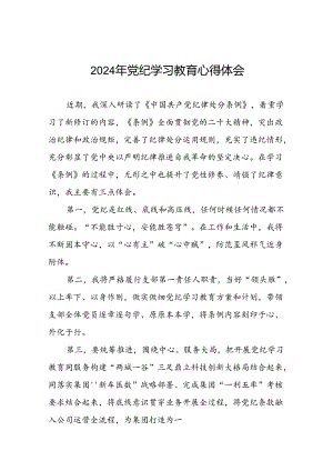 2024年党纪教育活动研讨发言材料十八篇.docx