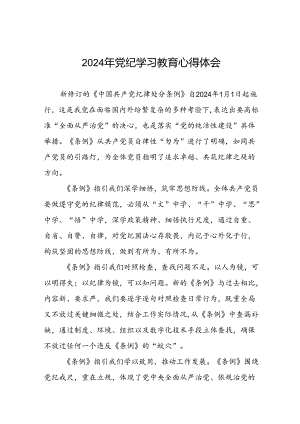 银行党员关于2024年党纪学习教育的学习心得体会4篇.docx