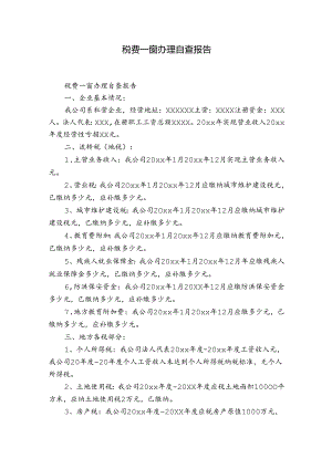 税费一窗办理自查报告.docx