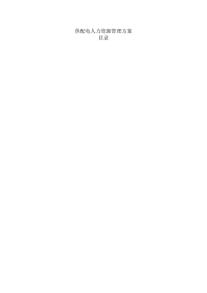 供配电人力资源管理方案.docx