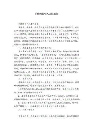 乡镇河长个人述职报告.docx