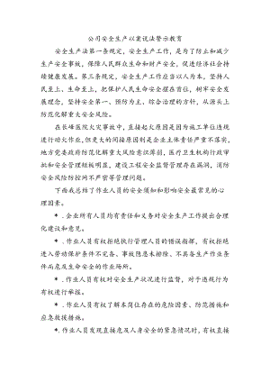 公司安全生产以案说法警示教育.docx