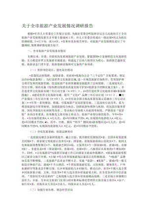 关于全市旅游产业发展情况调研报告.docx