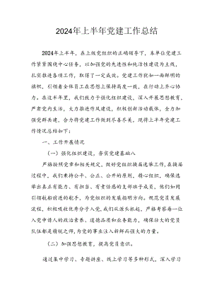 2024年上半年党建工作总结 （汇编6份）.docx