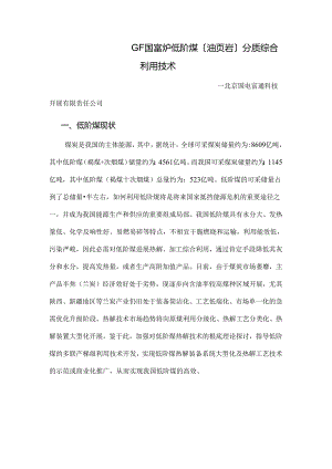 GF炉分质综合利用技术(全面介绍).docx