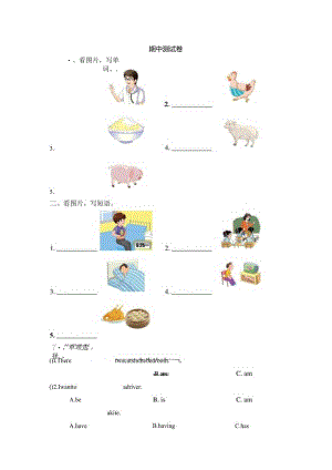 看图写字期中测试卷.docx